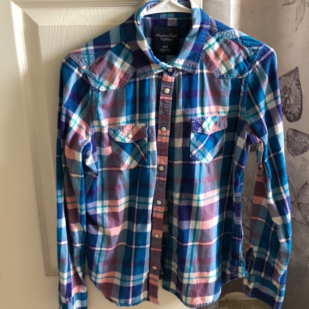 ❌SOLD❌Plaid American Eagle Shirt